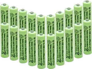 Solar Light Batteries AAA Triple A NiMH 600mAh 1.2V Rechargeable for Garden Solar Lights Remotes Mice(20Pcs)