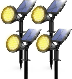 Solar Lights Outdoor, 2-in-1 Decorative Solar Landscape Lighting for Outside, IP67 Waterproof Garden Light Pathway Lighting Decor Led Landscape Lights for Yard Porch Fence Pool