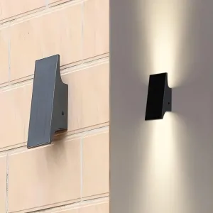 Solar Outdoor Lights, 3000K 700LM Solar Wall Lights Outdoor Up and Down, Dimmable Solar Sconce Lights, IP65 Waterproof Outdoor Solar Lights for Yard Patio Garage Porch, 1pcs