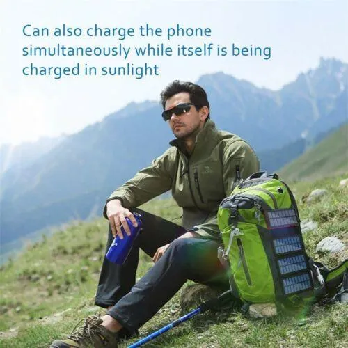 Solar Power Bank Waterproof wireless 30000mAh QI fastest charger 2 USB port with 3 and 5  pannels