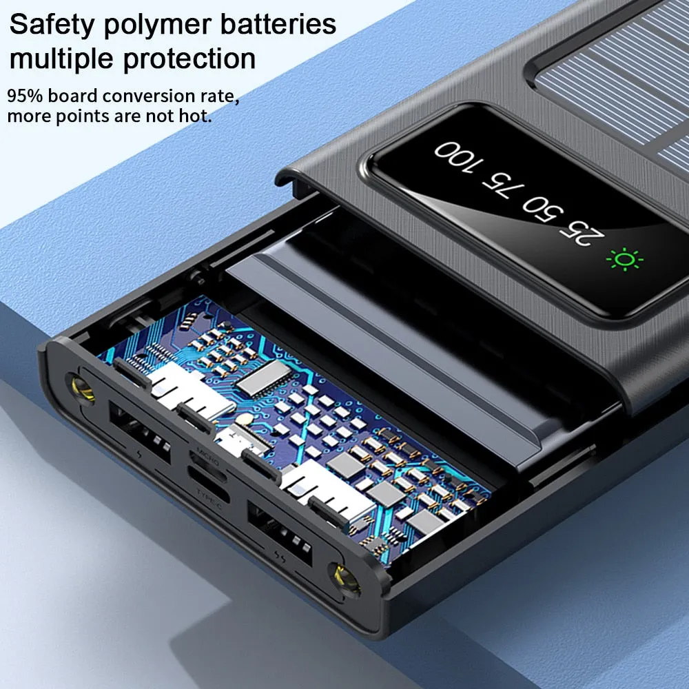 Solar Power Bank with Flashlight