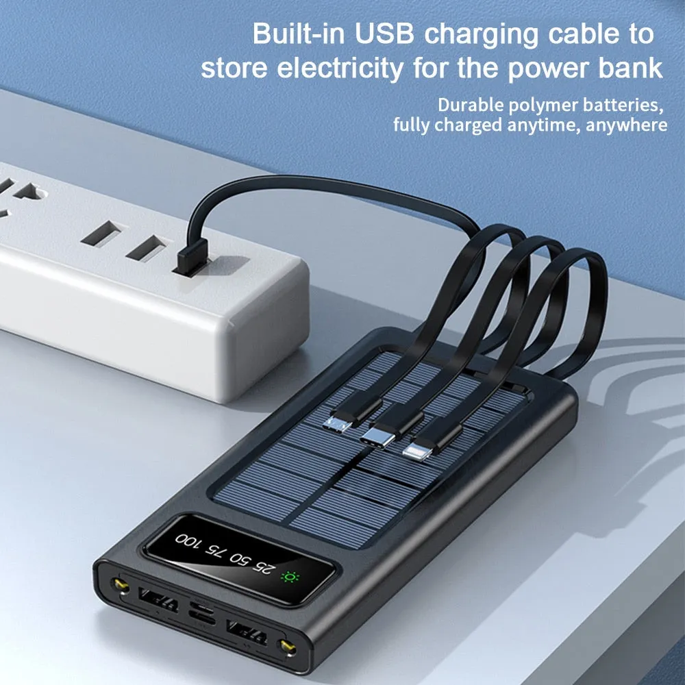 Solar Power Bank with Flashlight