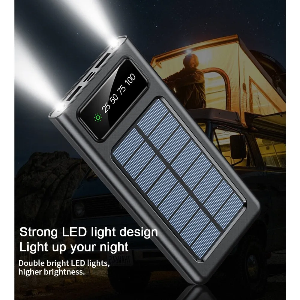 Solar Power Bank with Flashlight