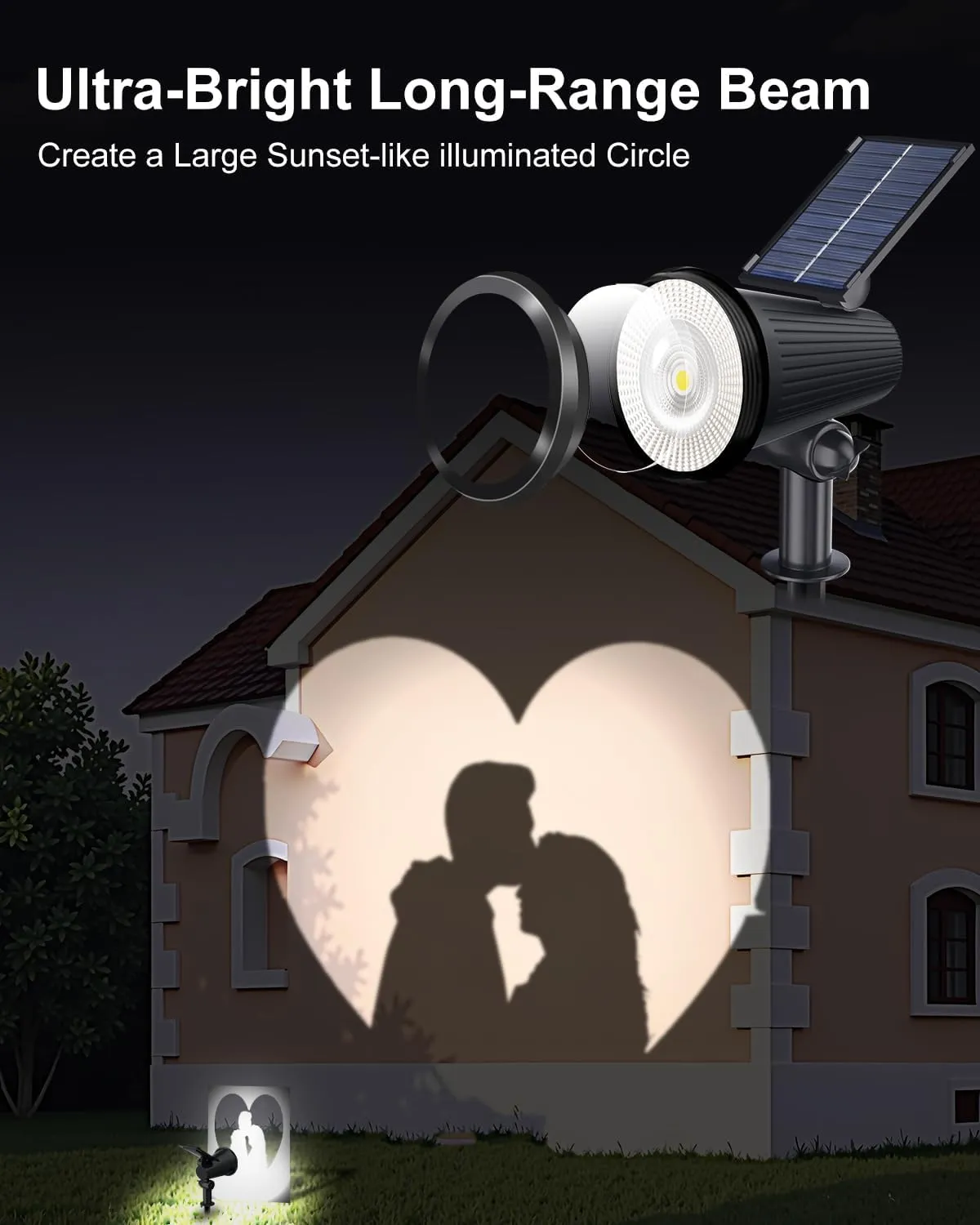 Solar Powered Spotlights Outdoor Waterproof Sunset Spot LED Lamp Ultra Bright for Tree, Flag, Lawn, Statue, Pool, Garden, House, Wall, Yard, Path Outdoor Landscape Uplighting 4 Pack Cool White