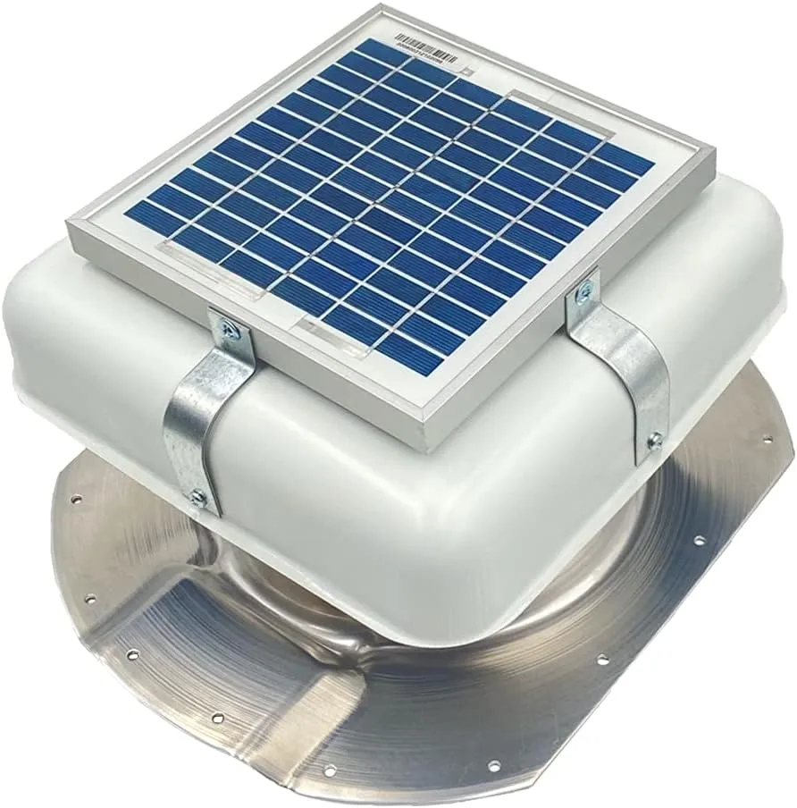 Solar RoofBlaster for 3.5” ribbed Conex Shipping Containers (White) | Solar Roof Vent | Solar Roof Fan | Exhaust Fan for shipping containers | Get rid of container's hot air with sun's power
