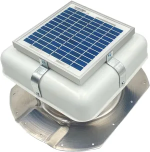 Solar RoofBlaster for 3.5” ribbed Conex Shipping Containers (White) | Solar Roof Vent | Solar Roof Fan | Exhaust Fan for shipping containers | Get rid of container's hot air with sun's power