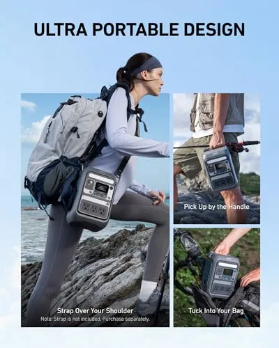 SOLIX C300 Portable Power Station,Outdoor 288Wh LiFePO4 Battery, 300W