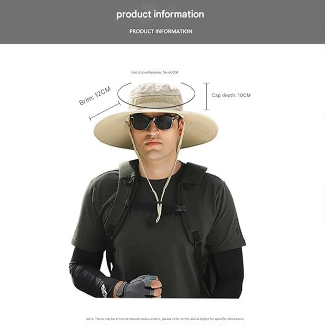Sombrero Con Ventilador Solar, Sun Hat with Solar Powered Fans, Wide Brim 2 Fan Outdoor Fishing Hat-Solars & USB