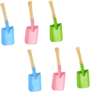 Sosoport 6pcs Mini Gardening Shovels Multi Purpose Plant Transplanting Tools for Home and Outdoor Durable with Skid Handle for Bonsai and Small Potted Plants