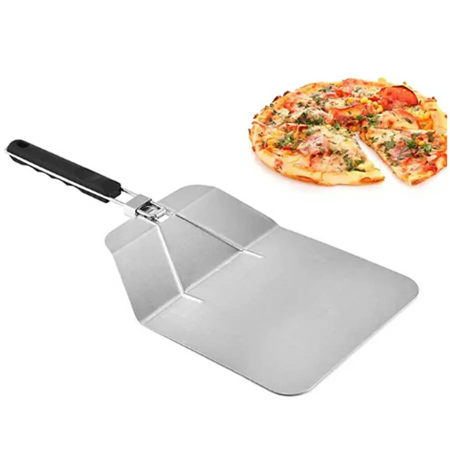 Stainless Steel Pizza Peel With Foldable Handle by Flaming Coals