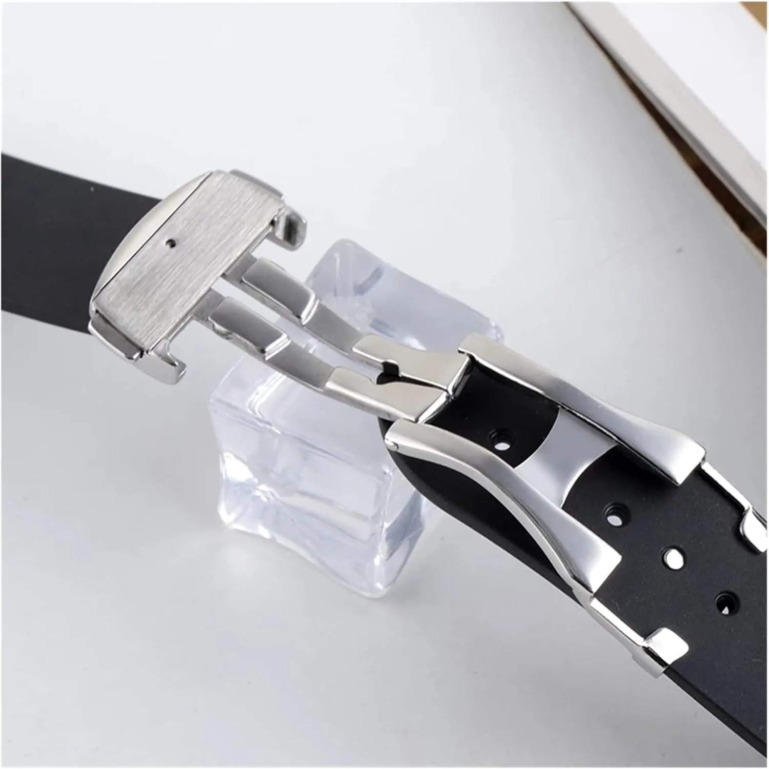 Stainless Steel Watch Bands Buckle Fit For Omg Watch Strap Butterfly Clasp Use On Leather Rubber Watchband 14mm 16mm 18mm 20mm Table buckle