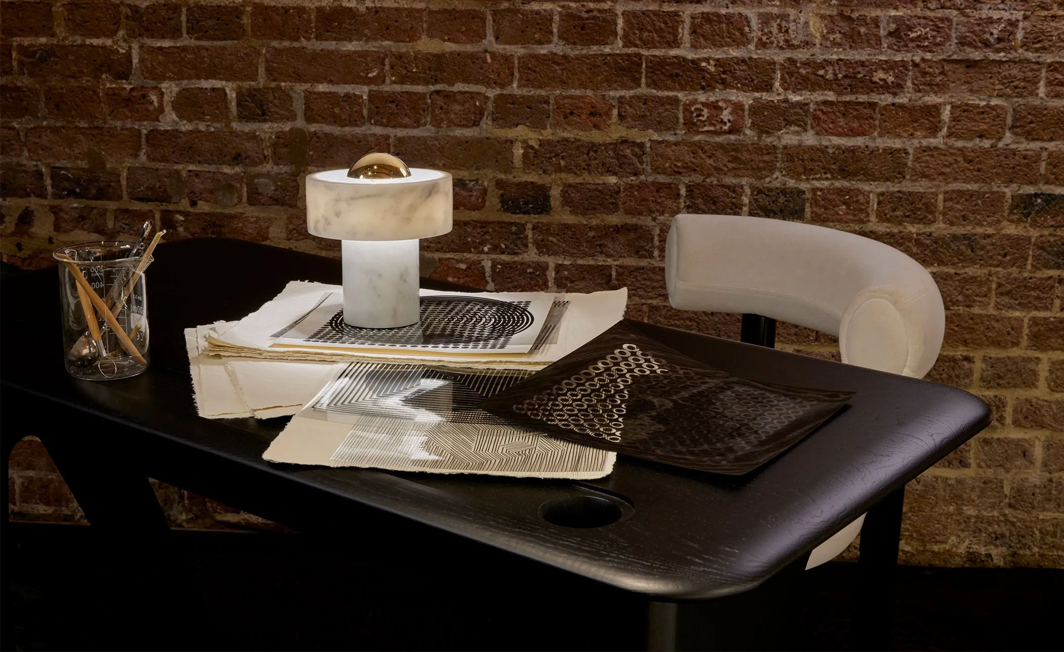 Stone Portable Table Lamp