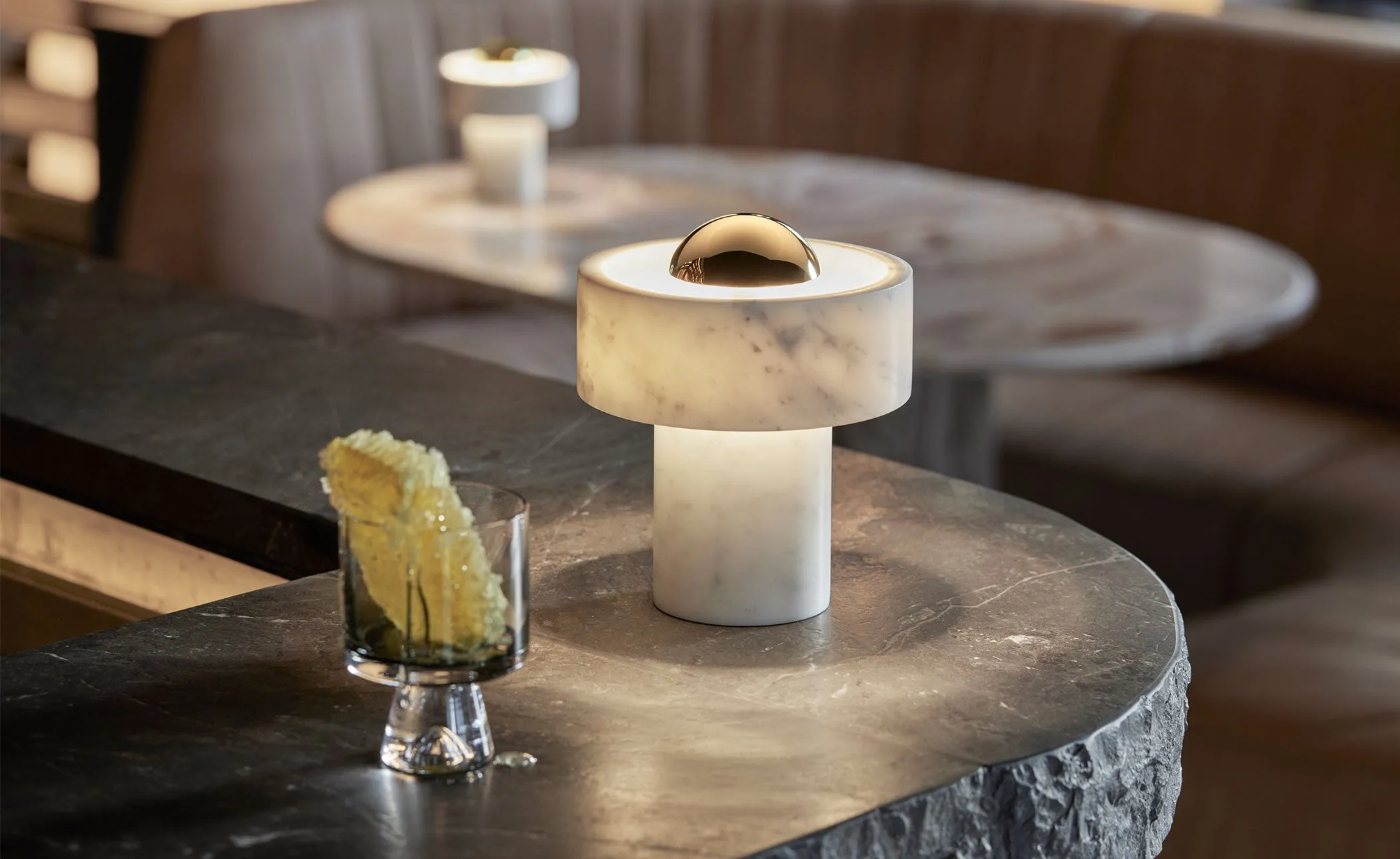 Stone Portable Table Lamp
