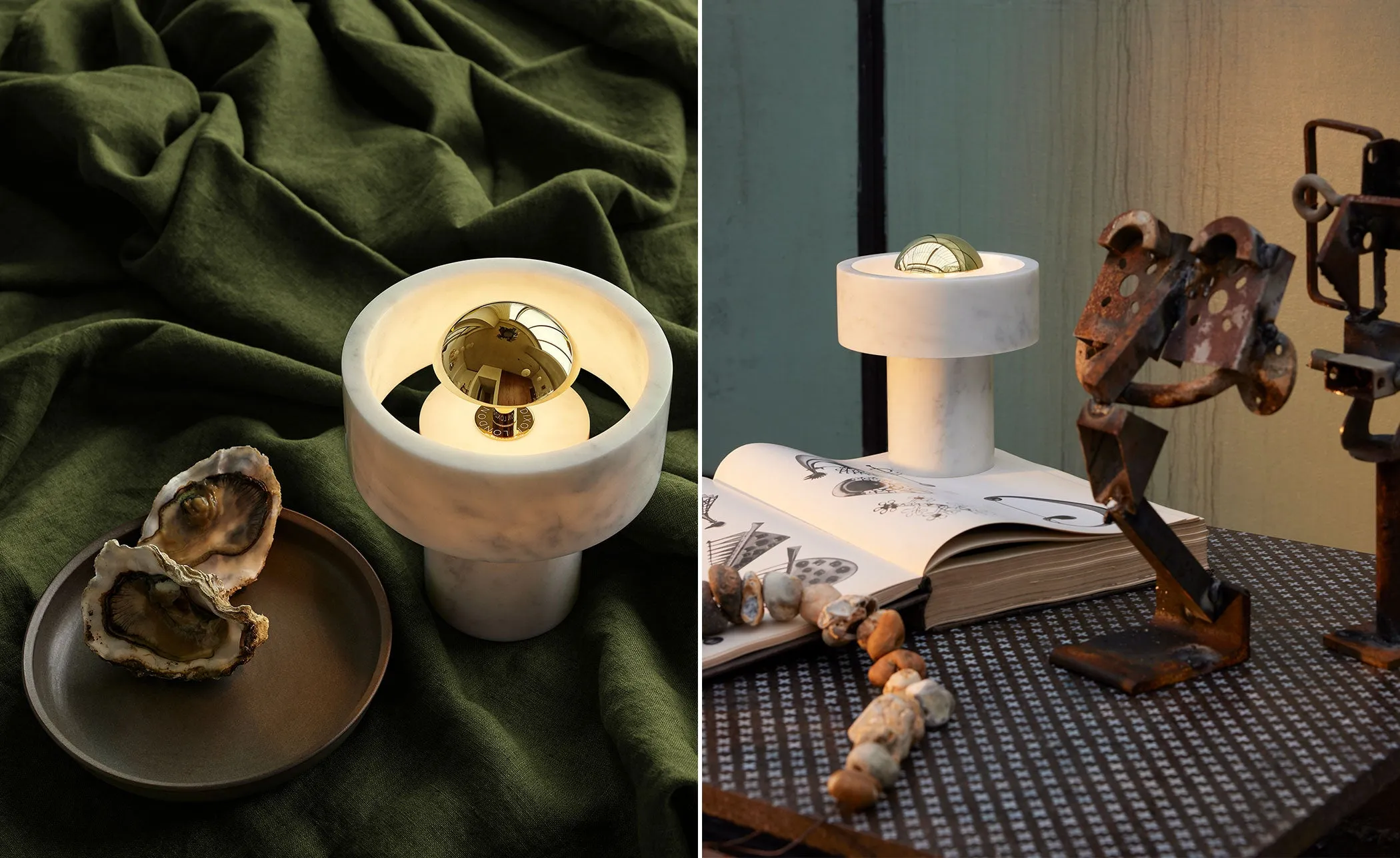 Stone Portable Table Lamp