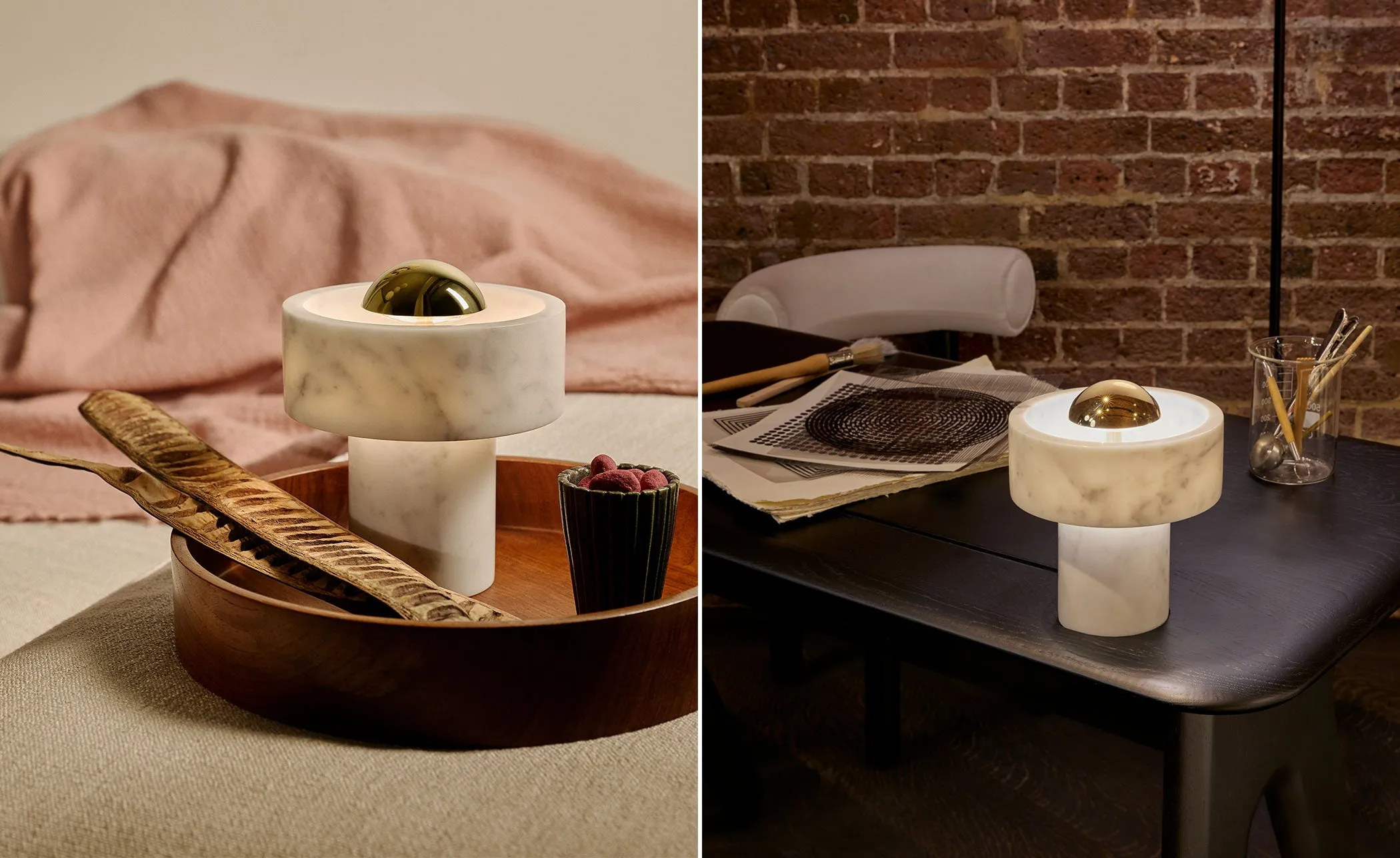 Stone Portable Table Lamp