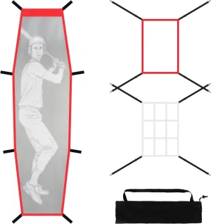 Strike Zone Net With Dummy Batter Training Aids, Softball Pitching Target for Baseball & Softball Accuracy Training, Applicable for Baseball, Lacrosse, Barrier of Backyard, Playground