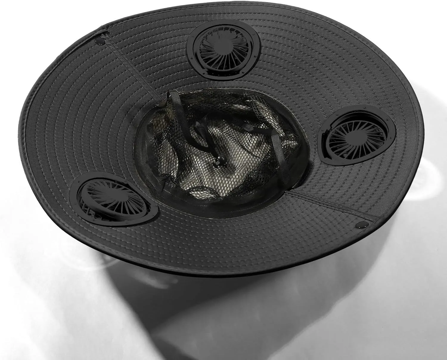 Summer Hat with 4 Fans Solar Power,Solar USB Fan Hats for Men Women Wide Brim UPF 50  Hat for Fishing Beach Outdoor