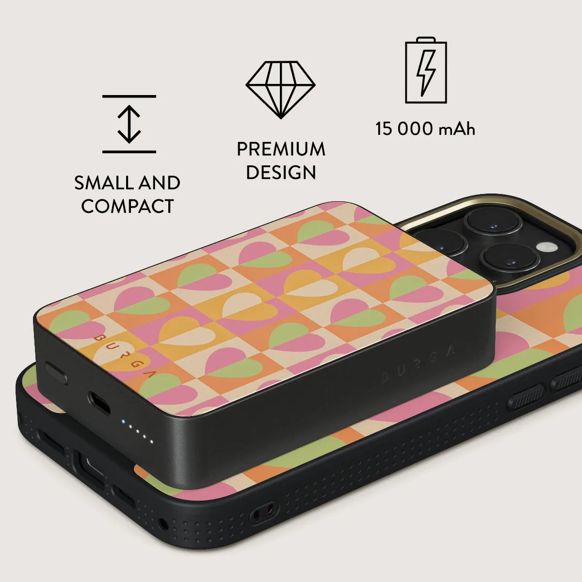 Summer Love - Heart Magnetic Power Bank