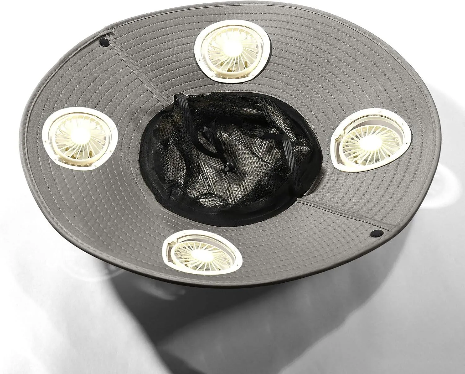 Sun Hat with Solar Powered Fans, Wide Brim Solar Fan Hat for Men, Removable & USB Charging UPF 50  Hats for Fishing