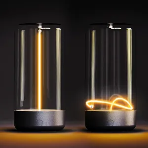 Sunco Magnetic Filament Light Rechargeable Table Lamps Minimalist Flexible LED Camping Lamp Dimmable Cordless 1W 55 LM 2700K Soft White 3-Step Dimming 10%-100% USB-C Rechargeable 2 Pack.