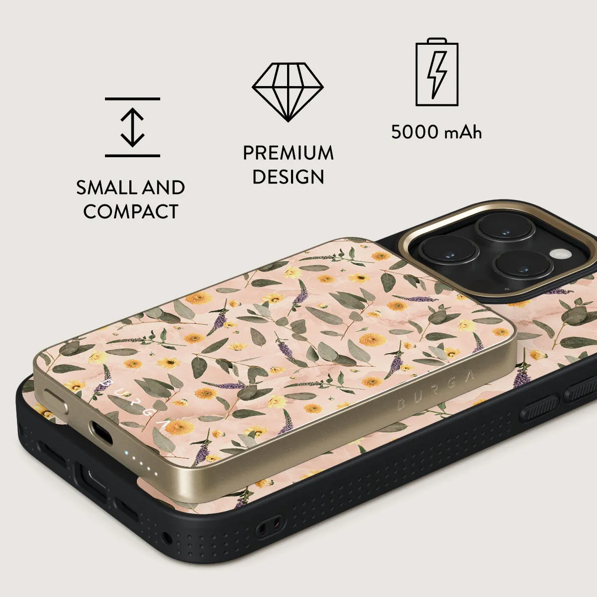 Sunday Brunch - Flowers Magnetic Power Bank