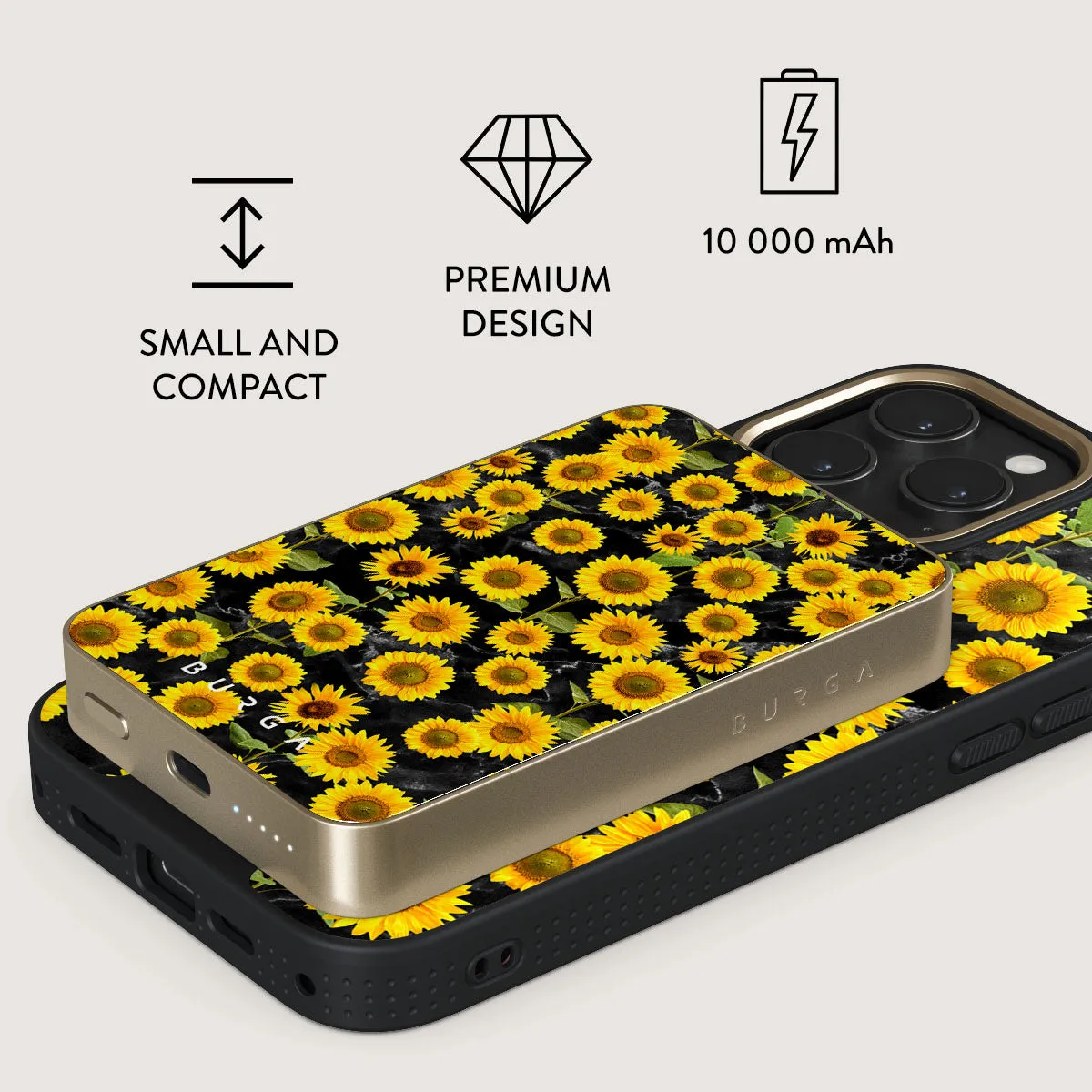 Sunflower Glimmer - Magnetic Power Bank