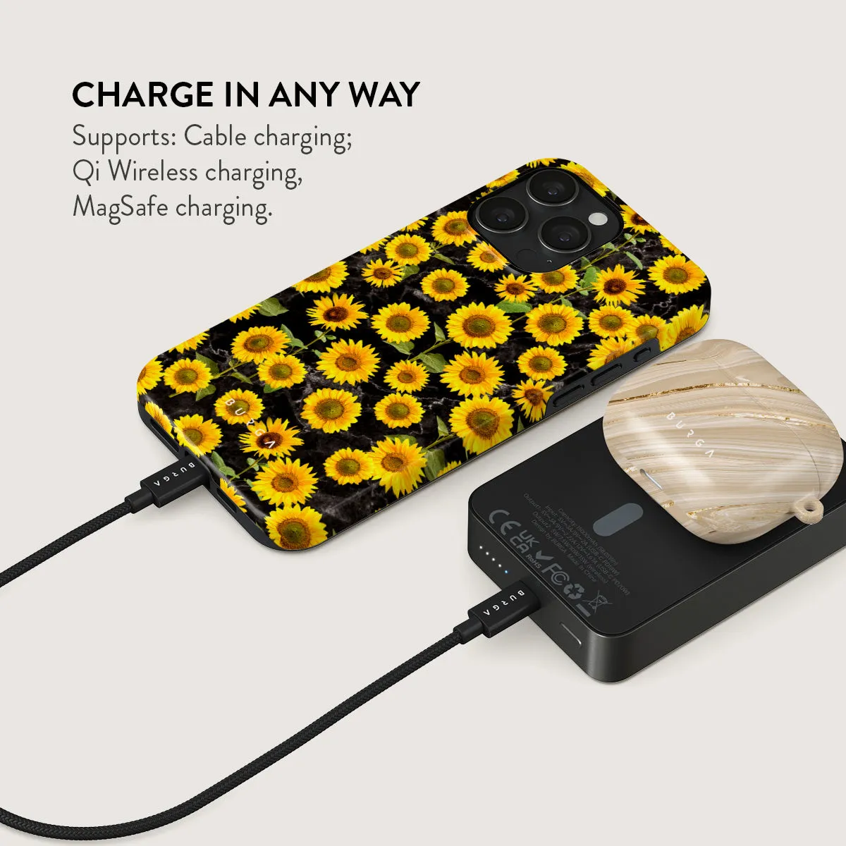 Sunflower Glimmer - Magnetic Power Bank