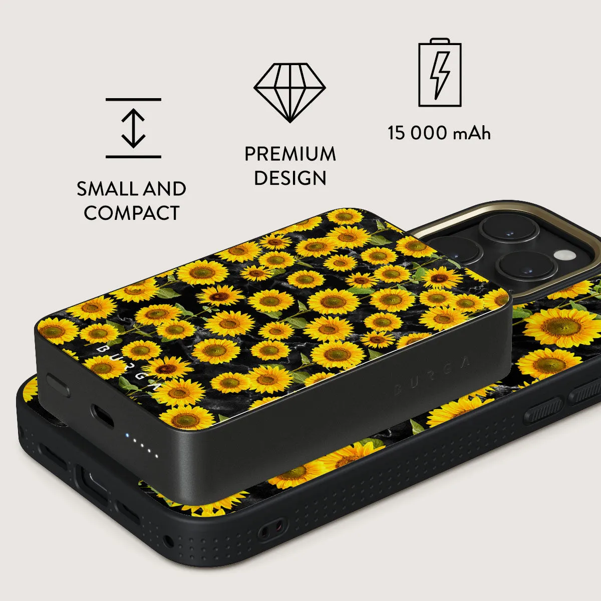 Sunflower Glimmer - Magnetic Power Bank