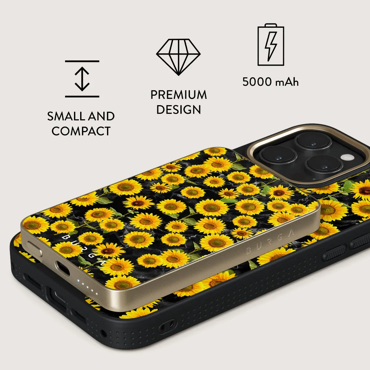 Sunflower Glimmer - Magnetic Power Bank