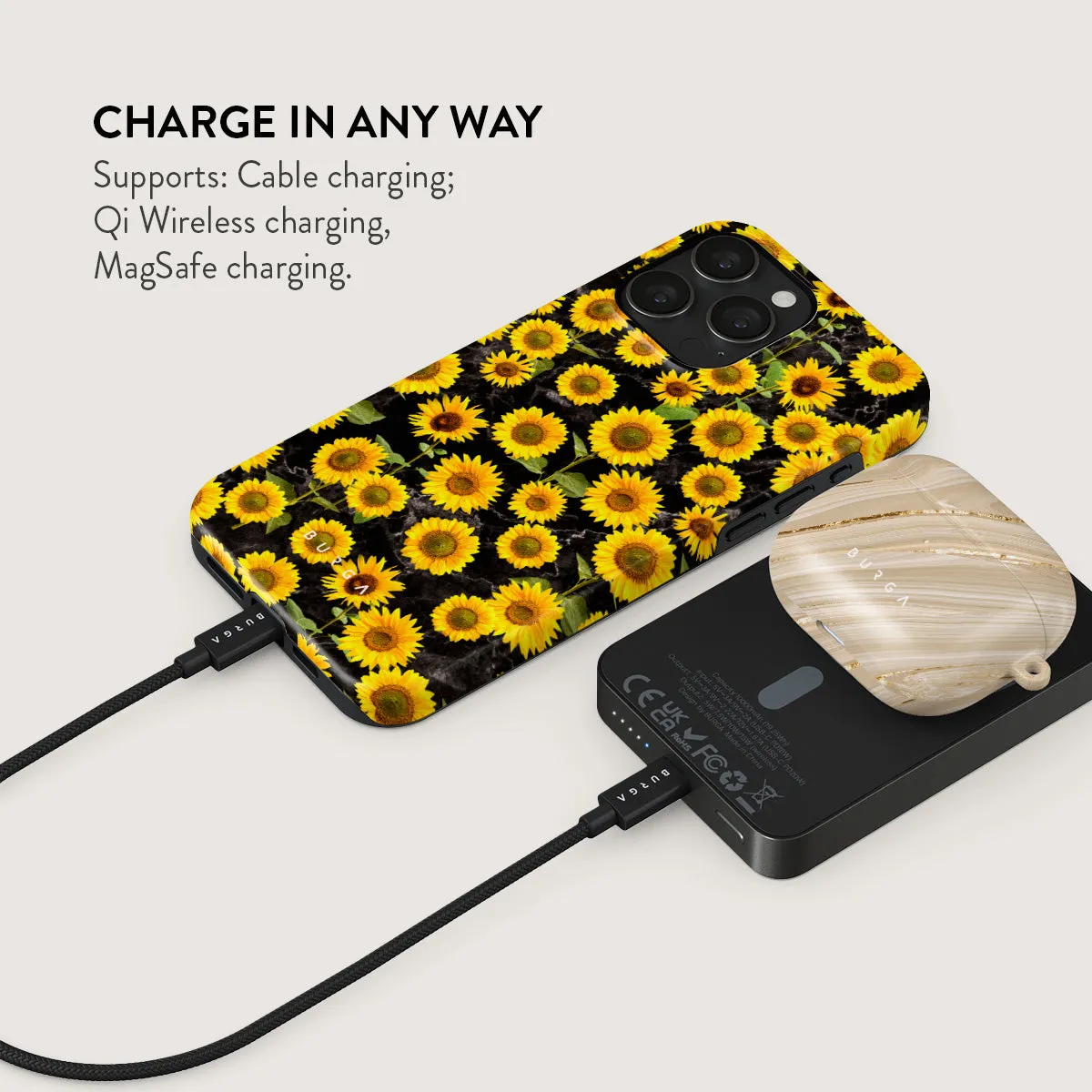 Sunflower Glimmer - Magnetic Power Bank