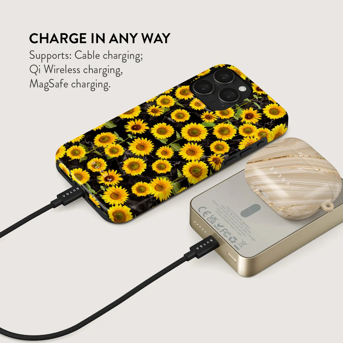 Sunflower Glimmer - Magnetic Power Bank