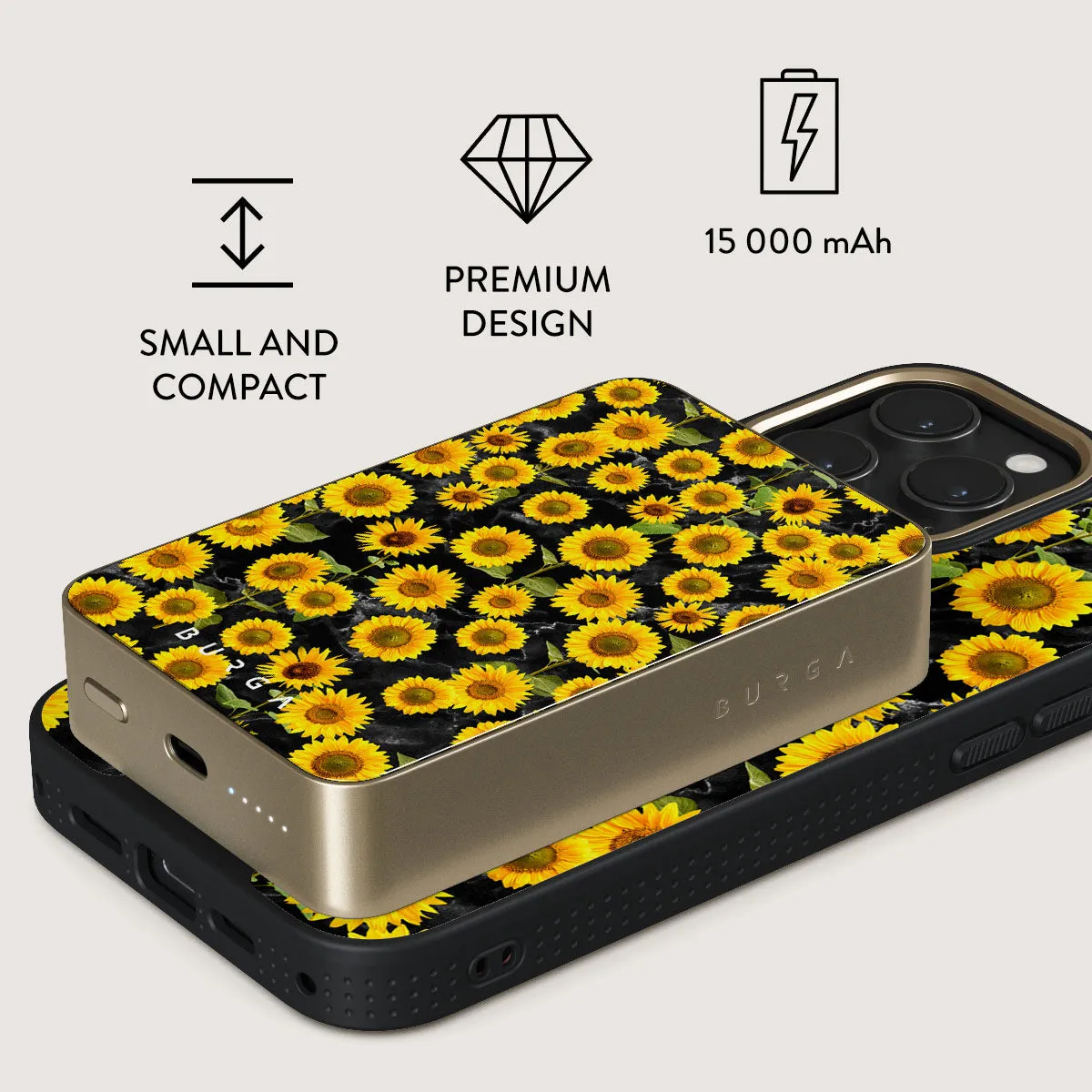 Sunflower Glimmer - Magnetic Power Bank