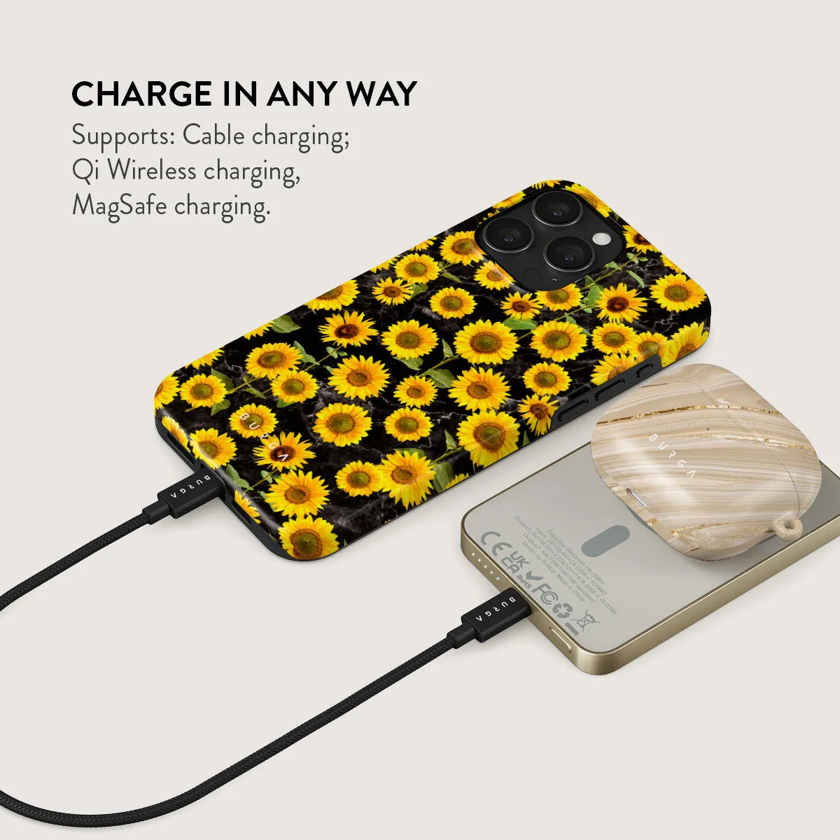 Sunflower Glimmer - Magnetic Power Bank