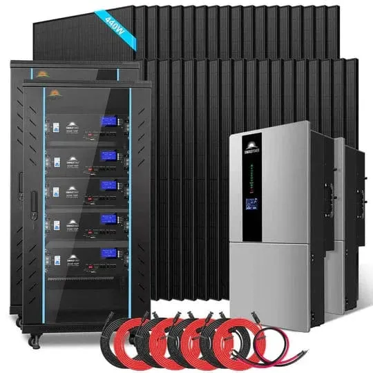 SunGoldPower SGH-11N2E/ SGH-11N5E | 11.4KW Hybrid Solar Kit | 48VDC | 20.48KWH/50.2KWH Lithium Battery