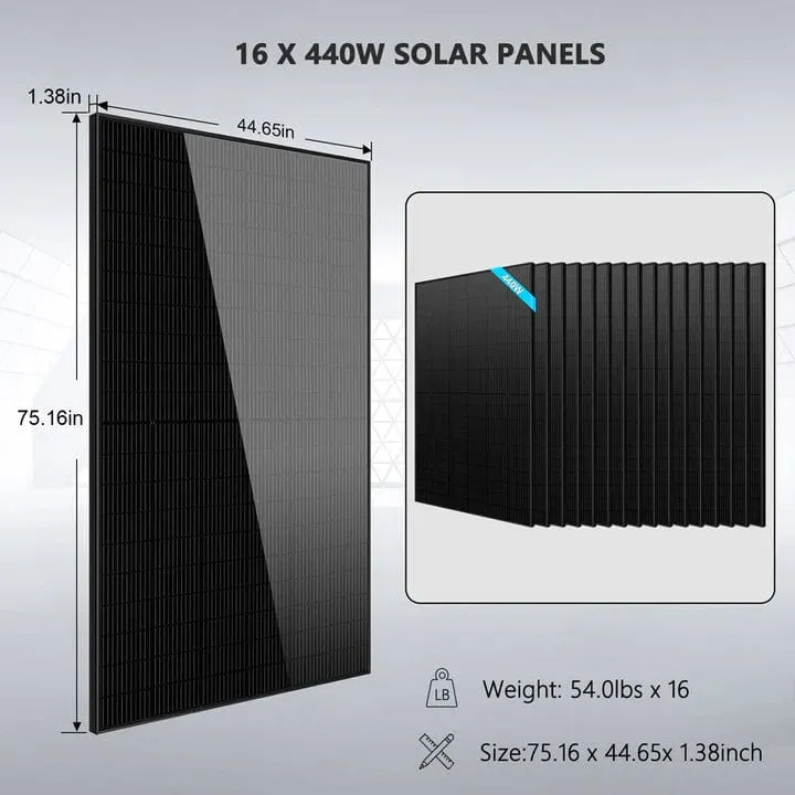 SunGoldPower SGH-11N2E/ SGH-11N5E | 11.4KW Hybrid Solar Kit | 48VDC | 20.48KWH/50.2KWH Lithium Battery