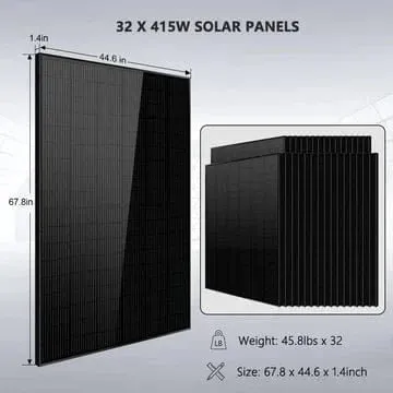 SunGoldPower SGH-7.6N3E/ SGH-7.6DN6E | 7.6KW Hybrid Solar Kit | 48VDC | 15.36KWH/30.72KWH Lithium Battery