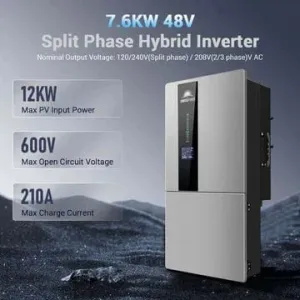 SunGoldPower SGH-7.6N3E/ SGH-7.6DN6E | 7.6KW Hybrid Solar Kit | 48VDC | 15.36KWH/30.72KWH Lithium Battery