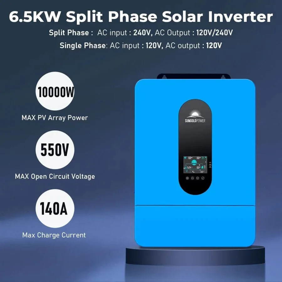 SunGoldPower SGK-65PRO| 6500W Off Grid Solar Kit | 48V | 120V/240V