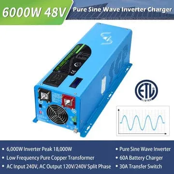 SunGoldPower SGK-PRO64| 6000W Off Grid Solar Kit | 48VDC | 120V/240V