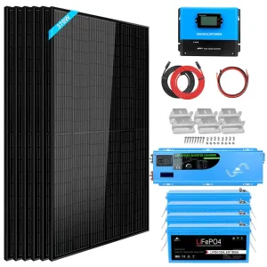 SunGoldPower SGK-PRO64| 6000W Off Grid Solar Kit | 48VDC | 120V/240V