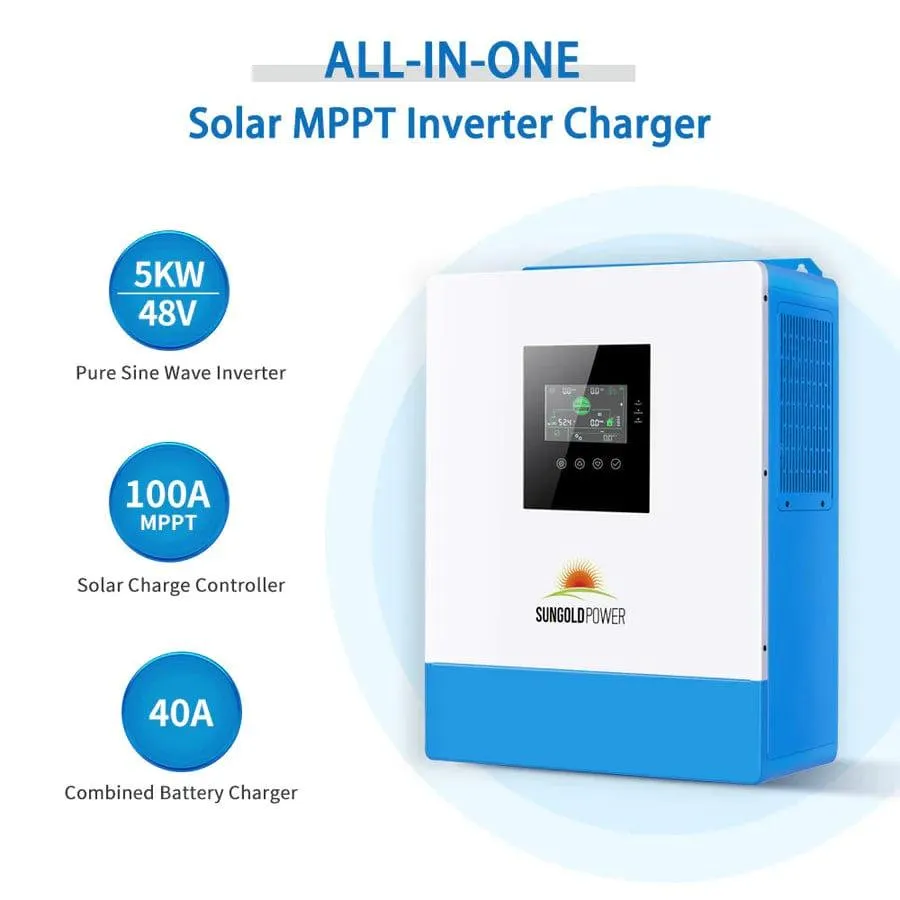 SunGoldPower SGM-5K10M | 5000W Off-Grid Solar Kit | 48VDC | 120V