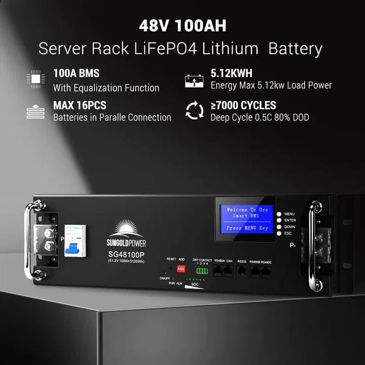 SunGoldPower SGR-8K10E | 8000W Off-Grid Solar Kit | 48VDC | 120V/240V