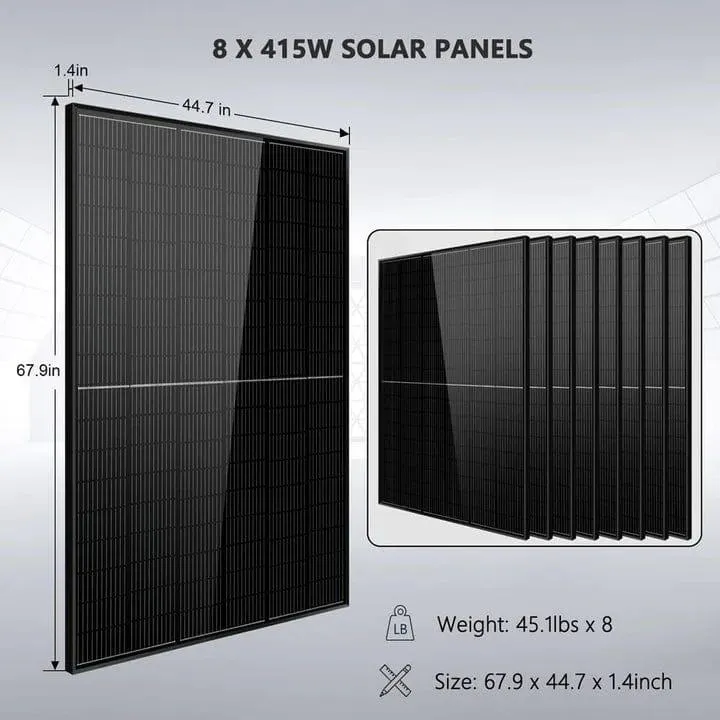 SunGoldPower SGR-8K10E | 8000W Off-Grid Solar Kit | 48VDC | 120V/240V