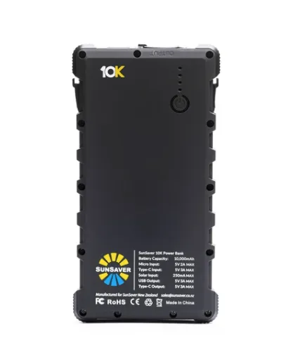 SunSaver 10K, 10,000mAh Solar Power Bank