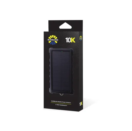SunSaver 10K, 10,000mAh Solar Power Bank