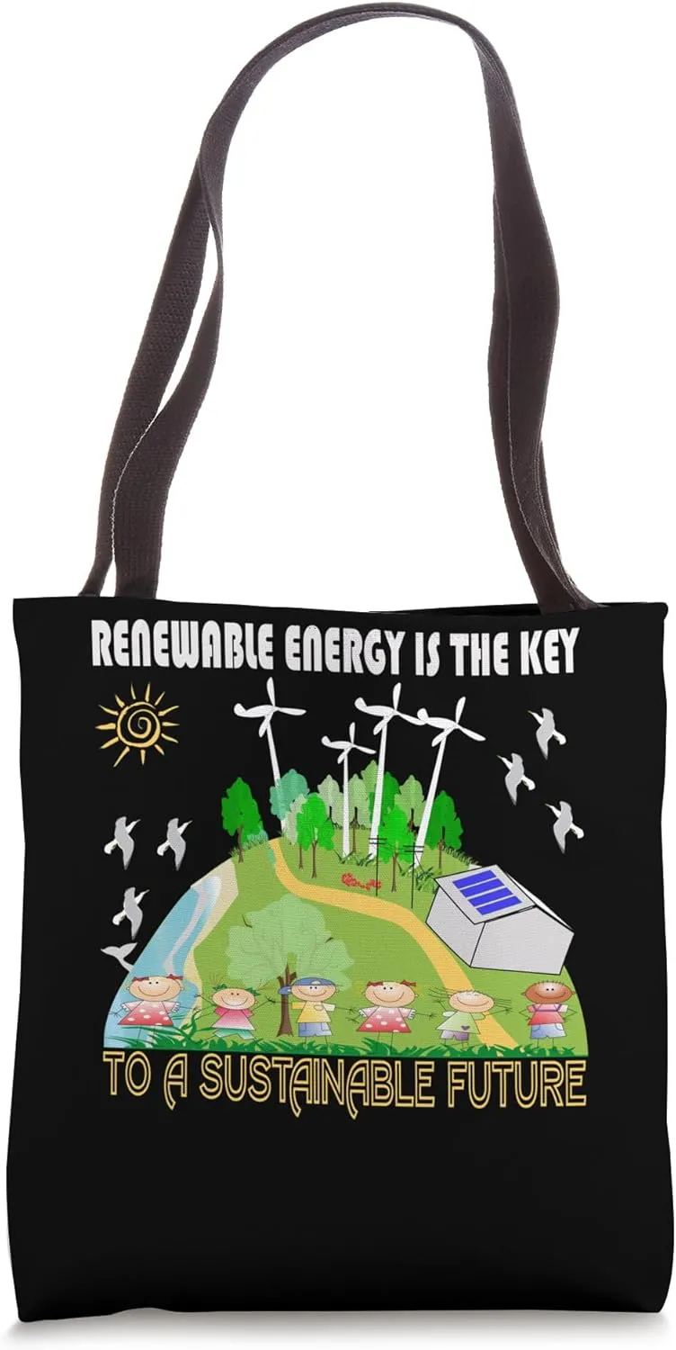 Sustain Tomorrow: Embrace Funny Renewable Energy For Future Tote Bag