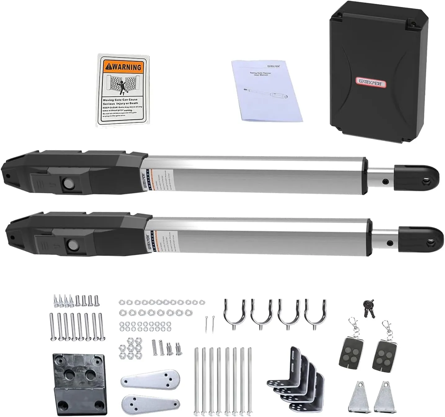 SW440DC Dual Arms Swing Gate Opener Kit Automatic Gate Operator for Gates up to 440 Pounds and 6.56 Feet
