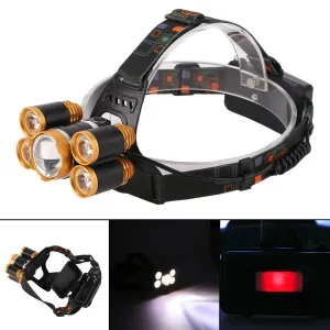 T6 XPE Aluminum alloy TPU Golden LED Headlamp front head lamp 18650 Rechargeable Battery tool box Head Light