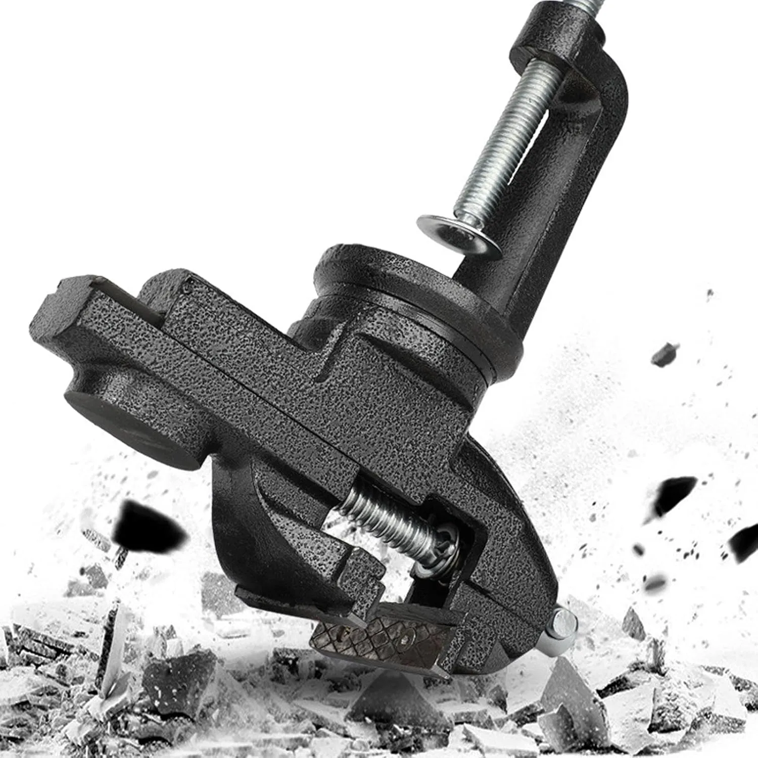 Table Vise 3 Inch, 360° Swivel Base Universal Home Vise Portable Bench Clamp,Bench Vise For Workbench,Vise Clamp for Woodworking, Handcraft Creations, Metalworking, Cutting Conduit, Drilling, Sawing