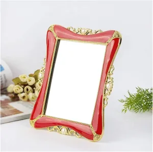 Tabletop Mirror esktop Vanity Mirror, Beauty Makeup Mirror, European Table Mirror, Portable Princess Mirror Cosmetic Mirror Home Vanity Mirror